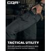 CQR Women’s Flex Stretch Tactical Pants, Water Resistant Ripstop Cargo Work Pants with Pockets for Outdoor & Hiking(Captain Carbon Grey)