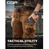 CQR Women’s Flex Stretch Tactical Pants, Water Resistant Ripstop Cargo Work Pants with Pockets for Outdoor & Hiking(Captain Copper Brown)