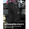 CQR Women’s Flex Stretch Tactical Pants, Water Resistant Ripstop Cargo Work Pants with Pockets for Outdoor & Hiking(Sub Rosa Black)