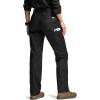 CQR Women’s Flex Stretch Tactical Pants, Water Resistant Ripstop Cargo Work Pants with Pockets for Outdoor & Hiking(Sub Rosa Black)