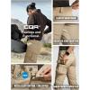 CQR Women’s Flex Stretch Tactical Pants, Water Resistant Ripstop Cargo Work Pants with Pockets for Outdoor & Hiking(Vanguard Alamo Khaki)