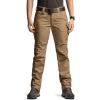 CQR Women’s Flex Stretch Tactical Pants, Water Resistant Ripstop Cargo Work Pants with Pockets for Outdoor & Hiking(Vanguard Cougar)