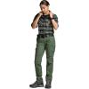 CQR Women’s Flex Stretch Tactical Pants, Water Resistant Ripstop Cargo Work Pants with Pockets for Outdoor & Hiking(Vanguard Green Kelp)
