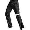 CQR Men’s Convertible Cargo Tactical Pants, Water Resistant Outdoor Hiking Pants, Zip Off Lightweight Stretch Work Pants(Convertible Cargo W/Belt Black)