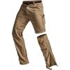 CQR Men’s Convertible Cargo Tactical Pants, Water Resistant Outdoor Hiking Pants, Zip Off Lightweight Stretch Work Pants(Convertible Cargo W/Belt Coyote)
