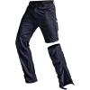 CQR Men’s Convertible Cargo Tactical Pants, Water Resistant Outdoor Hiking Pants, Zip Off Lightweight Stretch Work Pants(Convertible Cargo W/Belt Navy)