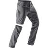 CQR Men’s Convertible Cargo Tactical Pants, Water Resistant Outdoor Hiking Pants, Zip Off Lightweight Stretch Work Pants(Rocky Jet Grey)