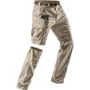 CQR Men’s Convertible Cargo Tactical Pants, Water Resistant Outdoor Hiking Pants, Zip Off Lightweight Stretch Work Pants(Runyon Cargo W/Belt Sandstorm)