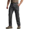 CQR Men’s Convertible Cargo Tactical Pants, Water Resistant Outdoor Hiking Pants, Zip Off Lightweight Stretch Work Pants(Runyon Charcoal)