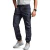 CQR Men’s Flex Lightweight Joggers, Elastic Waist Drawstring Casual Pants, Tapered Fit Water Resistant Outdoor Cargo Pants(Squad Operator Navy)
