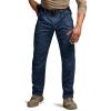 CQR Men’s Flex Stretch Tactical Pants, Water Resistant Ripstop Cargo Pants, Lightweight EDC Outdoor Work Hiking Pants(Intense Midnight Blue)