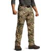 CQR Men’s Flex Stretch Tactical Pants, Water Resistant Ripstop Cargo Pants, Lightweight EDC Outdoor Work Hiking Pants(Intense Utility Camo)