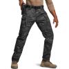 CQR Men’s Flex Stretch Tactical Pants, Water Resistant Ripstop Cargo Pants, Lightweight EDC Outdoor Work Hiking Pants(Intense Utility Camo Black)