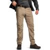 CQR Men’s Flex Stretch Tactical Pants, Water Resistant Ripstop Cargo Pants, Lightweight EDC Outdoor Work Hiking Pants(Sneak Alamo Khaki)