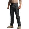 CQR Men’s Flex Stretch Tactical Pants, Water Resistant Ripstop Cargo Pants, Lightweight EDC Outdoor Work Hiking Pants(Tac-stretch Cargo Black)