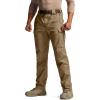 CQR Men’s Flex Stretch Tactical Pants, Water Resistant Ripstop Cargo Pants, Lightweight EDC Outdoor Work Hiking Pants(Tac-stretch Cargo Cougar)