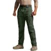 CQR Men’s Flex Stretch Tactical Pants, Water Resistant Ripstop Cargo Pants, Lightweight EDC Outdoor Work Hiking Pants(Tac-stretch Cargo Green Kelp)