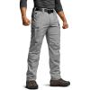 CQR Men’s Flex Stretch Tactical Pants, Water Resistant Ripstop Cargo Pants, Lightweight EDC Outdoor Work Hiking Pants(Tac-stretch Cargo Zip Stone)