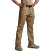 CQR Men’s Flex Stretch Tactical Pants, Water Resistant Ripstop Cargo Pants, Lightweight EDC Outdoor Work Hiking Pants(Tac-stretch Cougar)