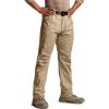 CQR Men’s Flex Stretch Tactical Pants, Water Resistant Ripstop Cargo Pants, Lightweight EDC Outdoor Work Hiking Pants(Tac-stretch Khaki)