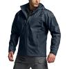 CQR Men’s Hooded Tactical Softshell Jacket, Water Resistant Fleece Lined Hoodie, Winter Outdoor Hunting Hiking Rain Wind(Modern Operator Navy)