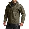 CQR Men’s Hooded Tactical Softshell Jacket, Water Resistant Fleece Lined Hoodie, Winter Outdoor Hunting Hiking Rain Wind(Modern Soil Green)