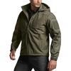 CQR Men’s Hooded Tactical Softshell Jacket, Water Resistant Fleece Lined Hoodie, Winter Outdoor Hunting Hiking Rain Wind(Operator X Pro Soil Green)