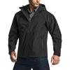 CQR Men’s Hooded Tactical Softshell Jacket, Water Resistant Fleece Lined Hoodie, Winter Outdoor Hunting Hiking Rain Wind(Stealth Black)
