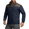 CQR Men’s Lightweight Insulated Jacket, Windproof Packable Water Resistant Warm Active Coat for Hiking Work Outdoor Tactical(Frame Tundra & Navy)