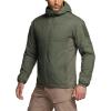 CQR Men’s Lightweight Insulated Jacket, Windproof Packable Water Resistant Warm Active Coat for Hiking Work Outdoor Tactical(Lightweight Olive)