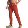 CQR Men’s Lightweight Vent Hiking Pants, Water-Resistant & Breathable Sports Outdoor Athletic Pants with Elastic Waist(Ascend Bolt Burnt Orange)