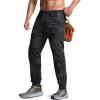 CQR Men’s Lightweight Vent Hiking Pants, Water-Resistant & Breathable Sports Outdoor Athletic Pants with Elastic Waist(Ascend Peak Utility Camo Black)