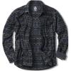 CQR Men’s Long Sleeve Heavyweight Fleece Shirts, Plaid Button Up Shirt, Warm Outdoor Casual Shirt with Pockets(Bush Blend Uncharted Black)