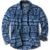 CQR Men’s Long Sleeve Heavyweight Fleece Shirts, Plaid Button Up Shirt, Warm Outdoor Casual Shirt with Pockets(Bush Blend Uncharted Blue)