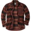 CQR Men’s Long Sleeve Heavyweight Fleece Shirts, Plaid Button Up Shirt, Warm Outdoor Casual Shirt with Pockets(Bush Blend Wild Autumn)