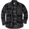 CQR Men’s Long Sleeve Heavyweight Fleece Shirts, Plaid Button Up Shirt, Warm Outdoor Casual Shirt with Pockets(Bush Blend Wild Shadow)