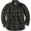 CQR Men’s Long Sleeve Heavyweight Fleece Shirts, Plaid Button Up Shirt, Warm Outdoor Casual Shirt with Pockets(Bush Blend Woody)