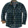 CQR Men’s Long Sleeve Heavyweight Fleece Shirts, Plaid Button Up Shirt, Warm Outdoor Casual Shirt with Pockets(Polar Fleece Green)