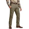 CQR Men’s Motion Utility Casual Pants, Regular Fit Lightweight Work Pants, Water Resistant Outdoor Stretch Pants with Pockets(Venture Bayou)
