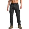 CQR Men’s Quick Dry Tactical Pants, Water Resistant Outdoor Pants, Lightweight Stretch Cargo Work Hiking Pants(Rocky Cargo W/Belt Black)