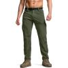 CQR Men’s Quick Dry Tactical Pants, Water Resistant Outdoor Pants, Lightweight Stretch Cargo Work Hiking Pants(Rocky Cargo W/Belt Fuscous Green)