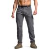 CQR Men’s Quick Dry Tactical Pants, Water Resistant Outdoor Pants, Lightweight Stretch Cargo Work Hiking Pants(Rocky Cargo W/Belt Jet Grey)