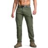 CQR Men’s Quick Dry Tactical Pants, Water Resistant Outdoor Pants, Lightweight Stretch Cargo Work Hiking Pants(Rocky Cargo W/Belt Lichen)