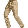 CQR Men’s Quick Dry Tactical Pants, Water Resistant Outdoor Pants, Lightweight Stretch Cargo Work Hiking Pants(Runyon Cargo Pants Dune Khaki)