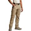 CQR Men’s Quick Dry Work Pants, Water Resistant Outdoor Tactical Pants, Lightweight Stretch Cargo Hiking Pants(Dura Flex Pants Alamo Khaki)