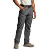 CQR Men’s Quick Dry Work Pants, Water Resistant Outdoor Tactical Pants, Lightweight Stretch Cargo Hiking Pants(Dura Flex Pants Charcoal)