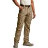 CQR Men’s Quick Dry Work Pants, Water Resistant Outdoor Tactical Pants, Lightweight Stretch Cargo Hiking Pants(Dura Flex Pants Cougar)