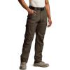 CQR Men’s Quick Dry Work Pants, Water Resistant Outdoor Tactical Pants, Lightweight Stretch Cargo Hiking Pants(Dura Flex Pants Dark Brown)
