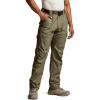 CQR Men’s Quick Dry Work Pants, Water Resistant Outdoor Tactical Pants, Lightweight Stretch Cargo Hiking Pants(Dura Flex Pants Soil Green)
