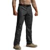 CQR Men’s Quick Dry Work Pants, Water Resistant Outdoor Tactical Pants, Lightweight Stretch Cargo Hiking Pants(Duratex Pants Black)